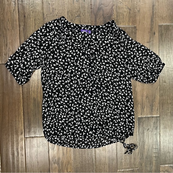 Mexx Sheer Short Sleeve Top with Bottom Tie Up - Picture 9 of 13